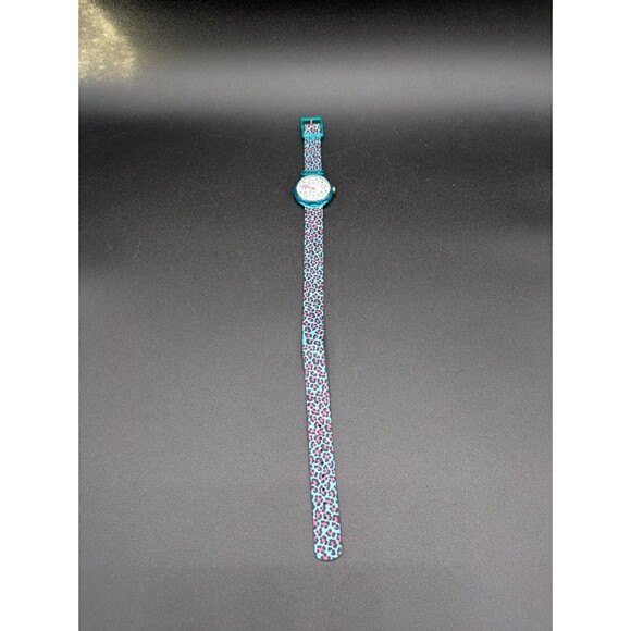 Flik-Flak Swatch Kids Turquoise Jubatus ZFPNP008 Animal Print Double Wrap Strap - Picture 3 of 6